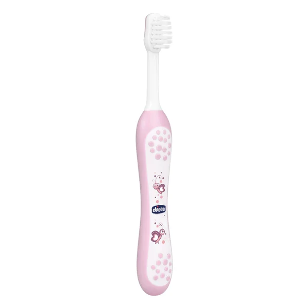 Chicco Pink Toothbrush for 3-8 Year Kids, 1 Count, Pack of 1