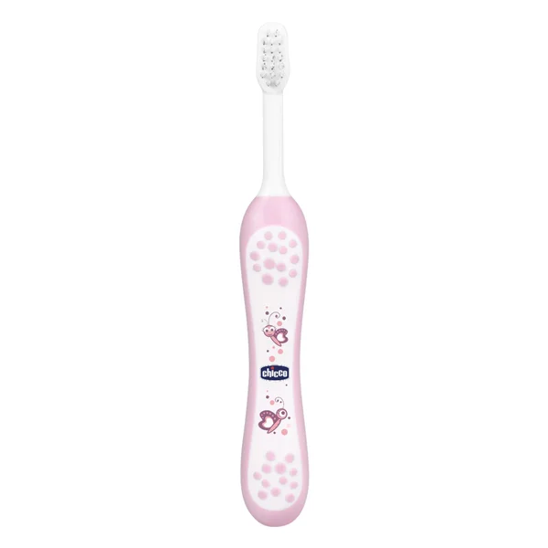 Chicco Pink Toothbrush for 3-8 Year Kids, 1 Count