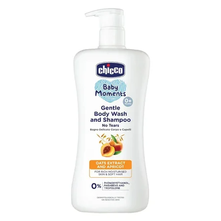 Chicco Baby Moments Gentle Body Wash & Shampoo, 500 ml