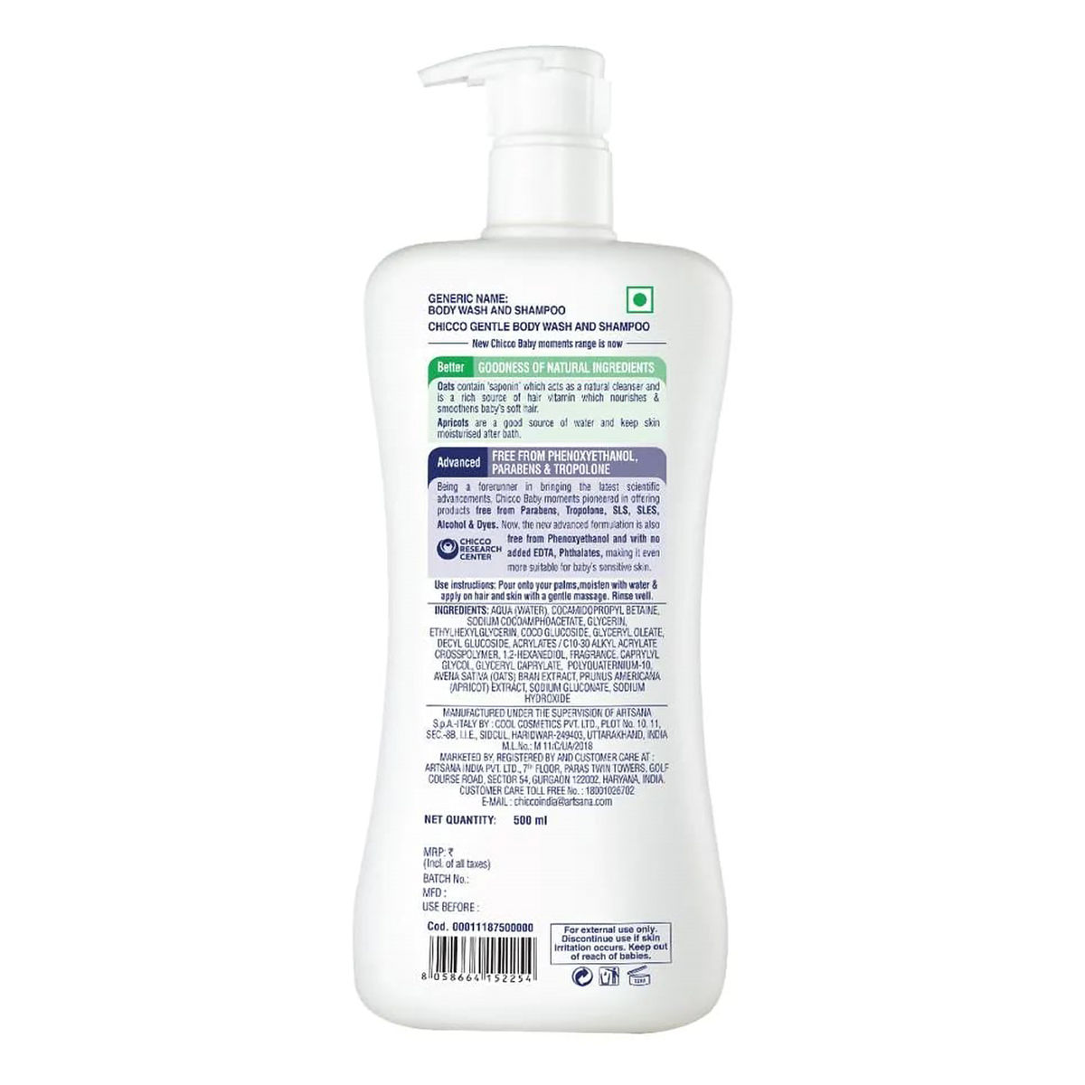 Chicco Baby Moments Gentle Body Wash & Shampoo, 500 ml Price, Uses