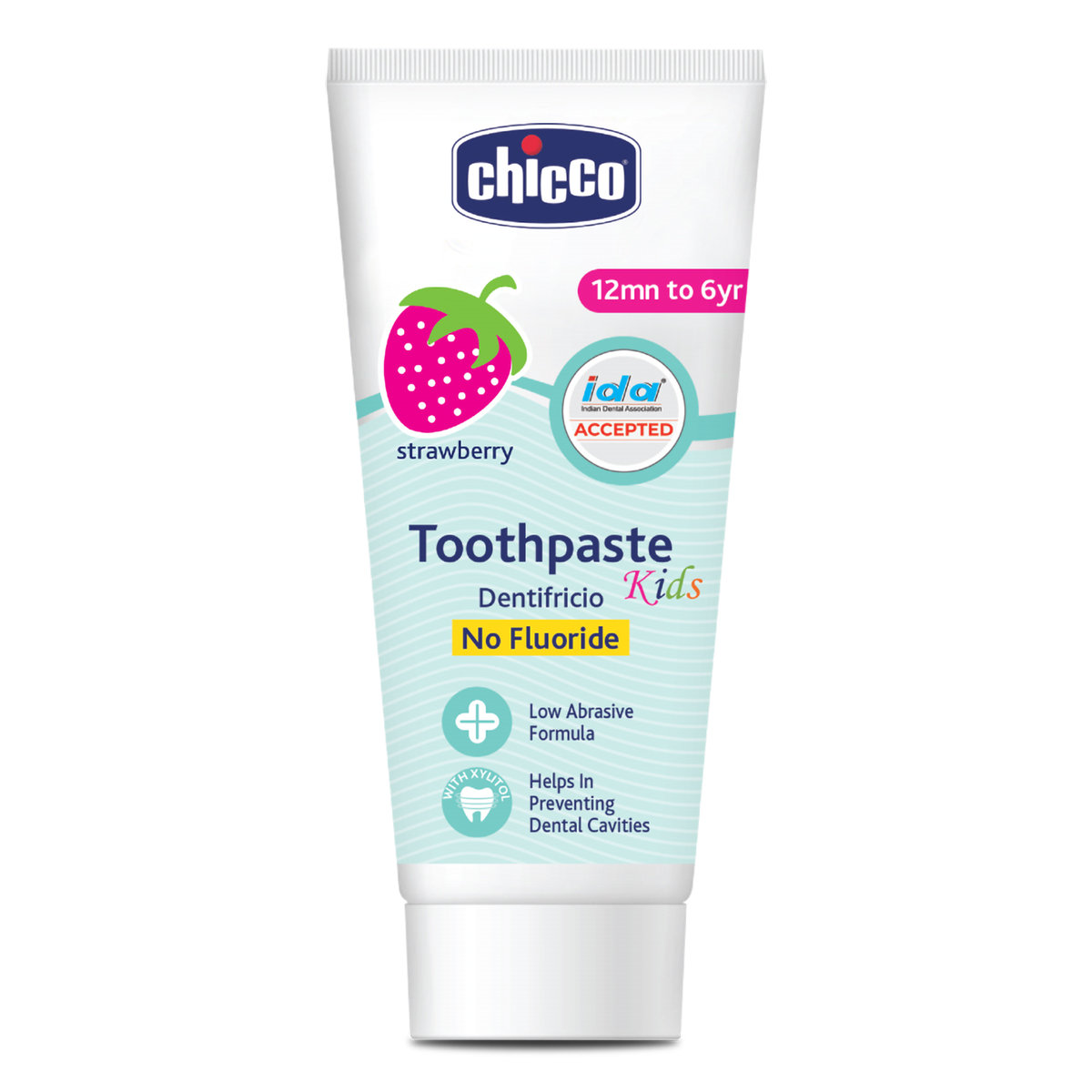 Chicco Strawberry Flavour Toothpaste for 12 Months to 6 Year Kids, 50 gm, Pack of 1 Chicco Strawberry Flavour Toothpaste for 12 Months to 6 Year Kids, 50 gm, Pack of 1