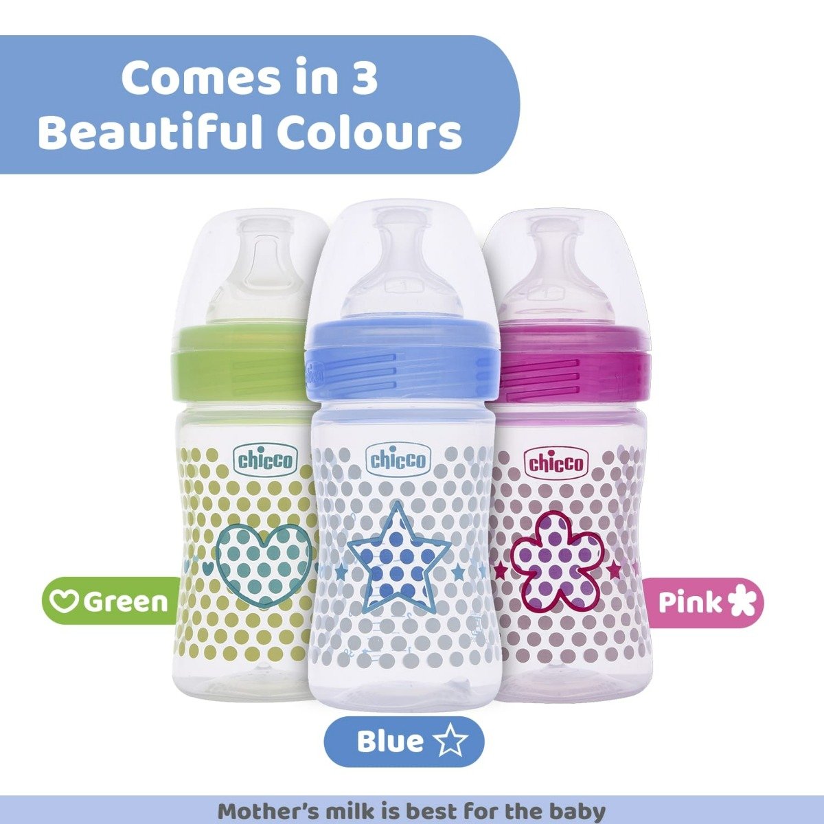 Chicco Well-Being Pink Feeding Bottle, 150 ml, Pack of 1 Chicco Well-Being Pink Feeding Bottle, 150 ml, Pack of 1