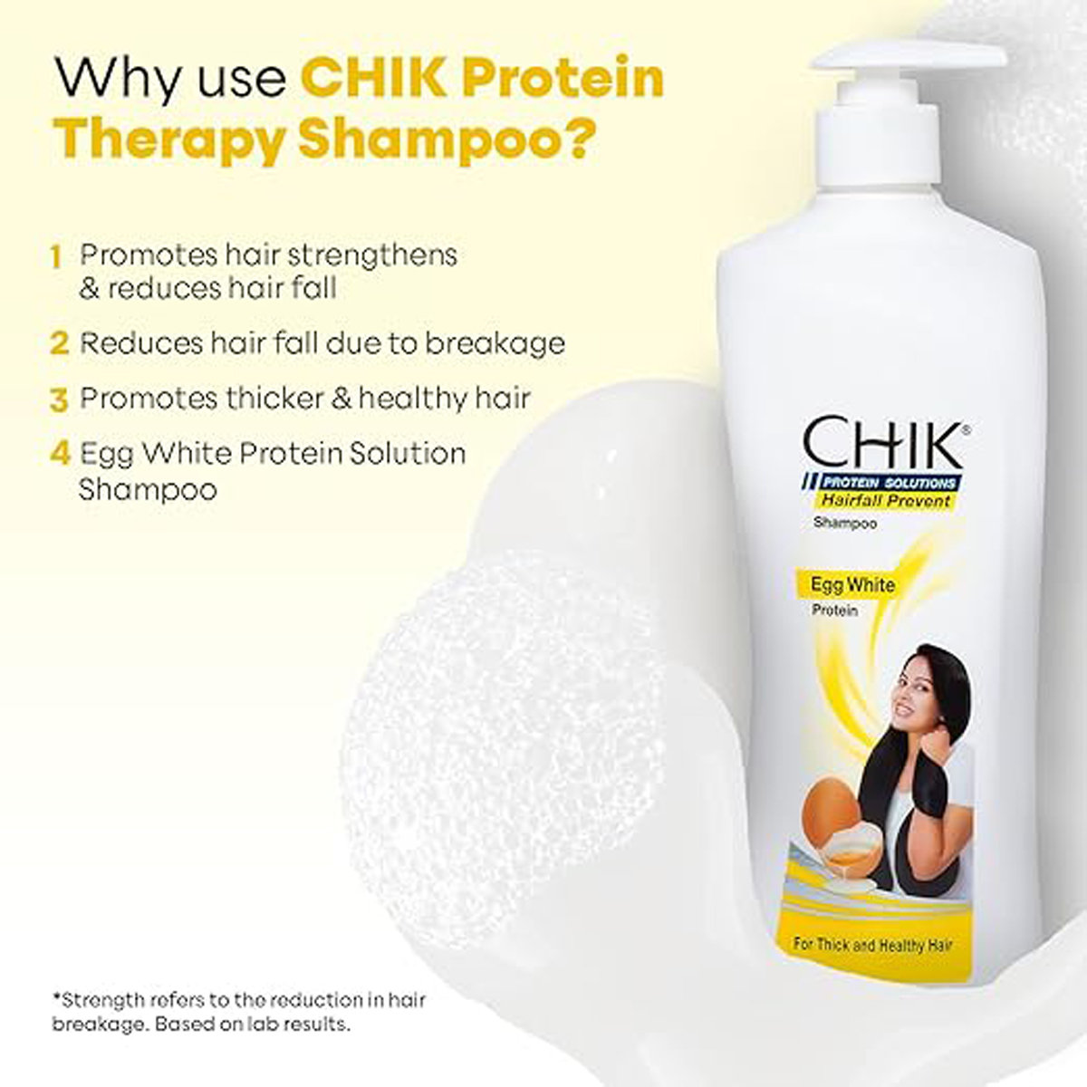 Chik Hairfall Prevent Egg White Protein Shampoo, 180 ml, Pack of 1 Chik Hairfall Prevent Egg White Protein Shampoo, 180 ml, Pack of 1