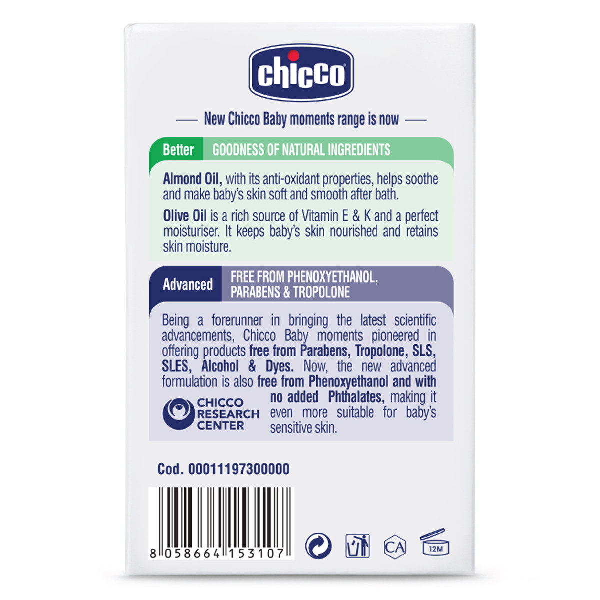 Chicco Baby Moments Soap, 75 gm (Buy 3, Get 1 Free), Pack of 1 Chicco Baby Moments Soap, 75 gm (Buy 3, Get 1 Free), Pack of 1