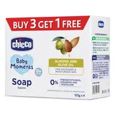 Chicco Baby Moments Soap, 125 gm (Buy 3, Get 1 Free), Pack of 1
