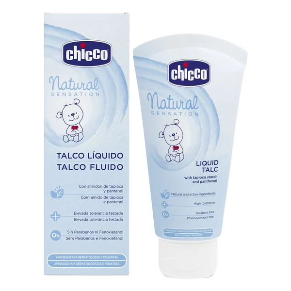 Chicco Natural Sensation Liquid Talc, 100 ml, Pack of 1