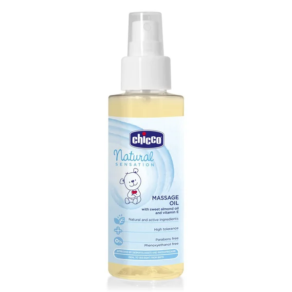 Chicco Natural Sensation Massage Oil, 100 ml, Pack of 1
