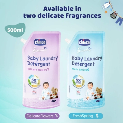 Chicco Baby Laundry Detergent Fresh Spring Liquid, 500 ml, Pack of 1