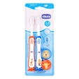 Chicco Soft Blue & Orange Toothbrush for 3-8 Year Kids, 2 Count