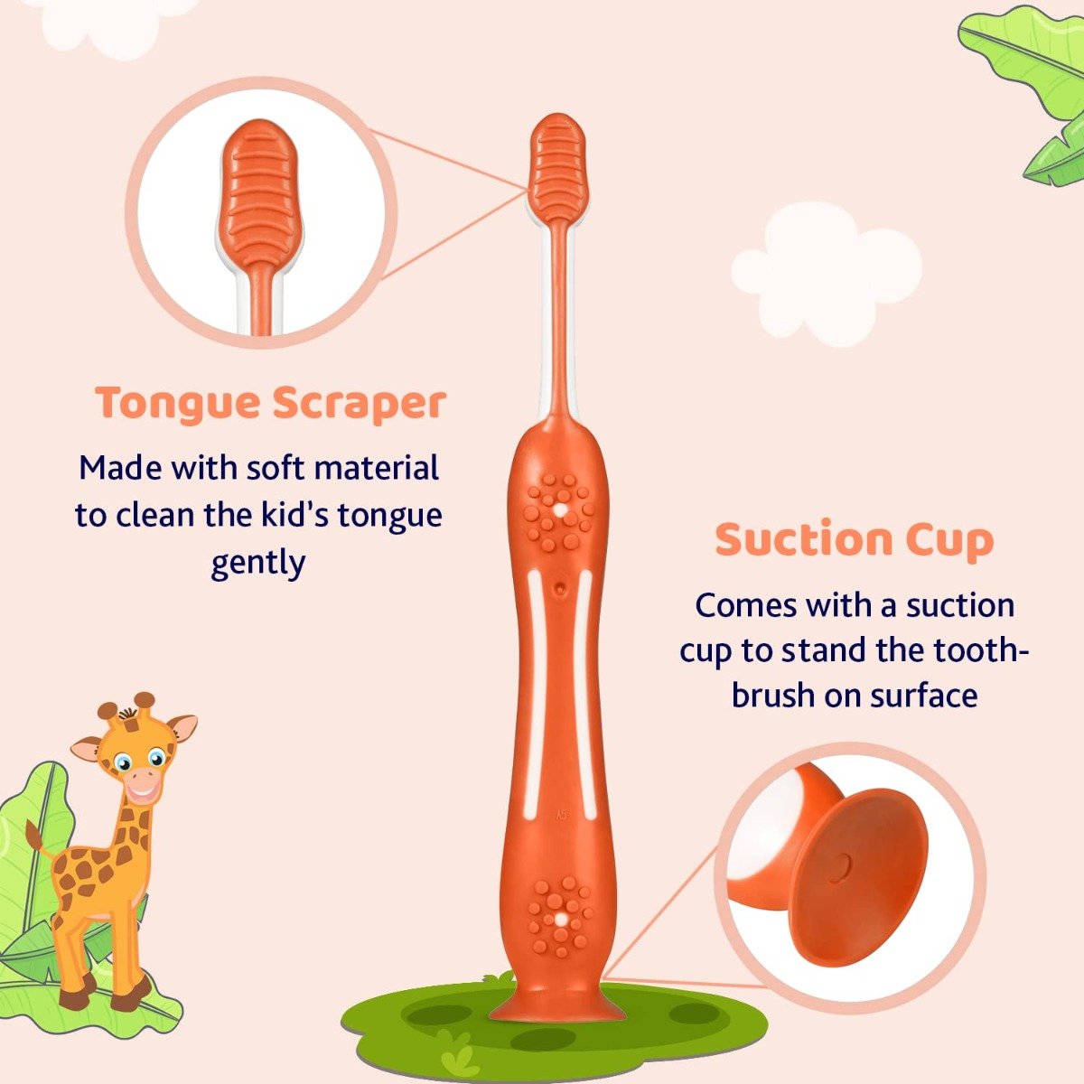 Chicco Extrasoft Orange Toothbrush for 3-8 Year Kids, 1 Count, Pack of 1 Chicco Extrasoft Orange Toothbrush for 3-8 Year Kids, 1 Count, Pack of 1