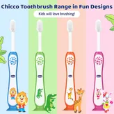 Chicco Extrasoft Orange Toothbrush for 3-8 Year Kids, 1 Count, Pack of 1