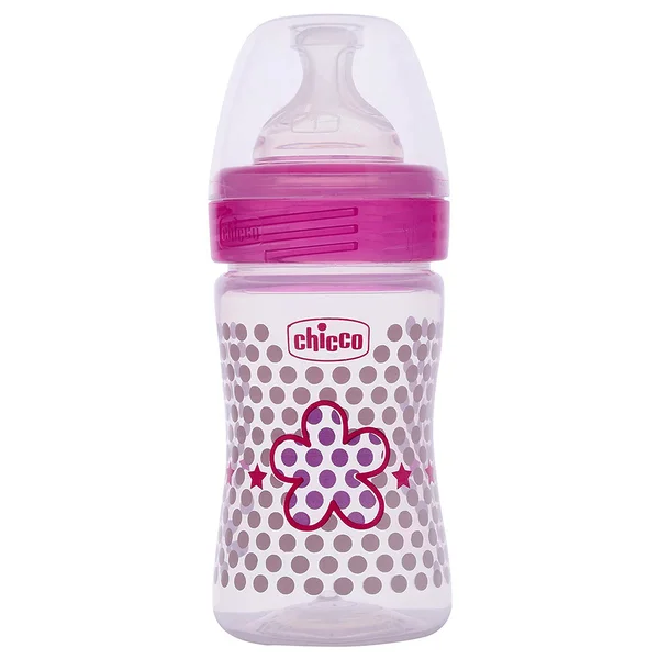 Chicco Well-Being Green Feeding Bottle, 150 ml, Pack of 1