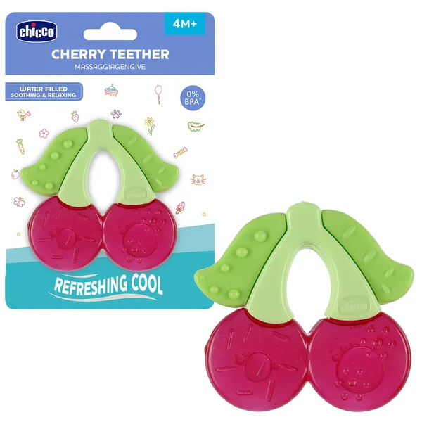 CHICCO CHERRY WATER TOOTHER REFRESHING COOL 4M+ (PINK)