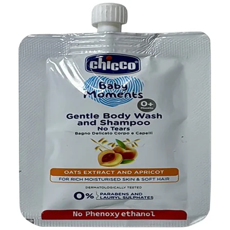 Chicco Baby Moments Gentle Bodywash & Shampoo, 15 ml (Sample)