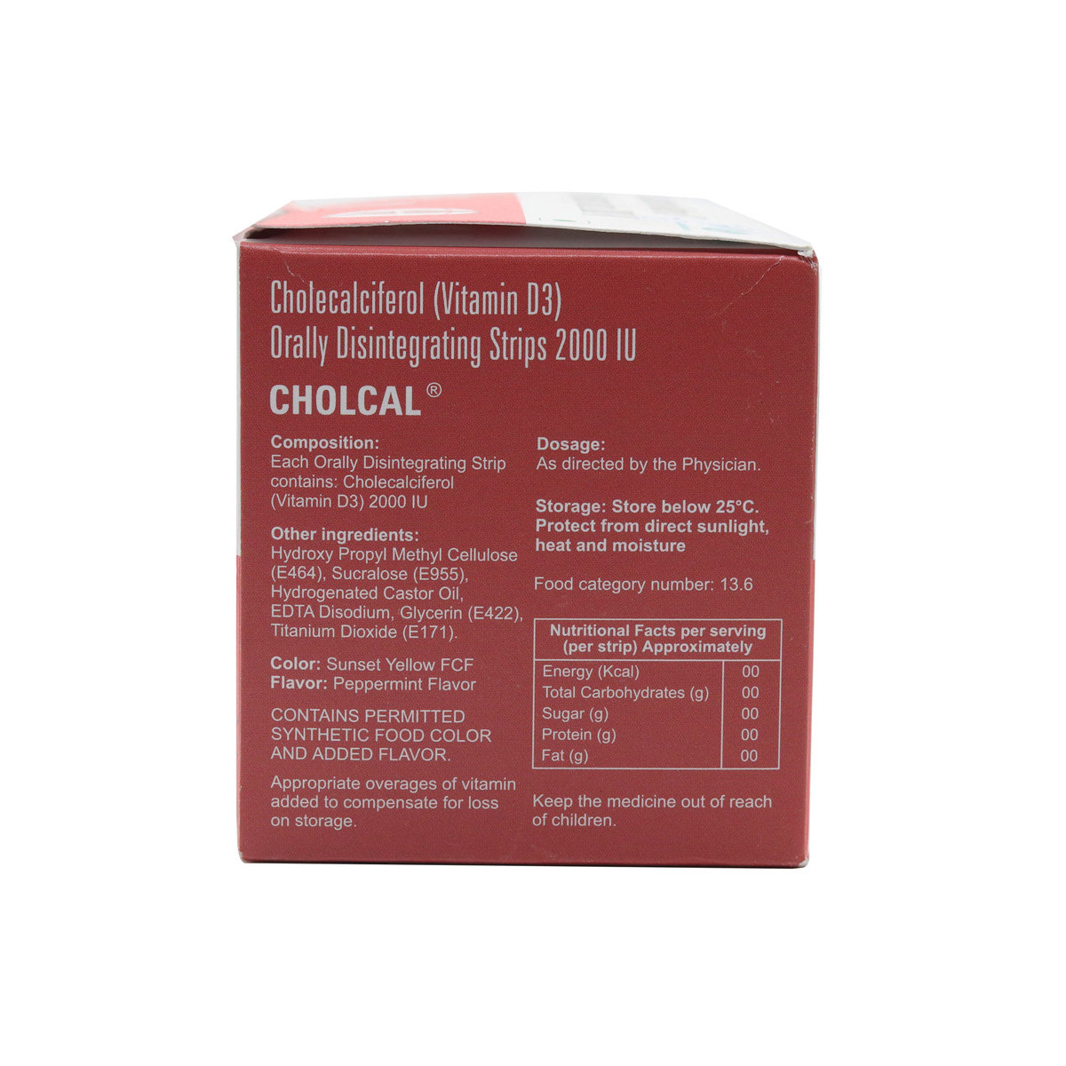 Cholcal Orally Disintegrating Strip 10's, Pack of 10 Cholcal Orally Disintegrating Strip 10's, Pack of 10