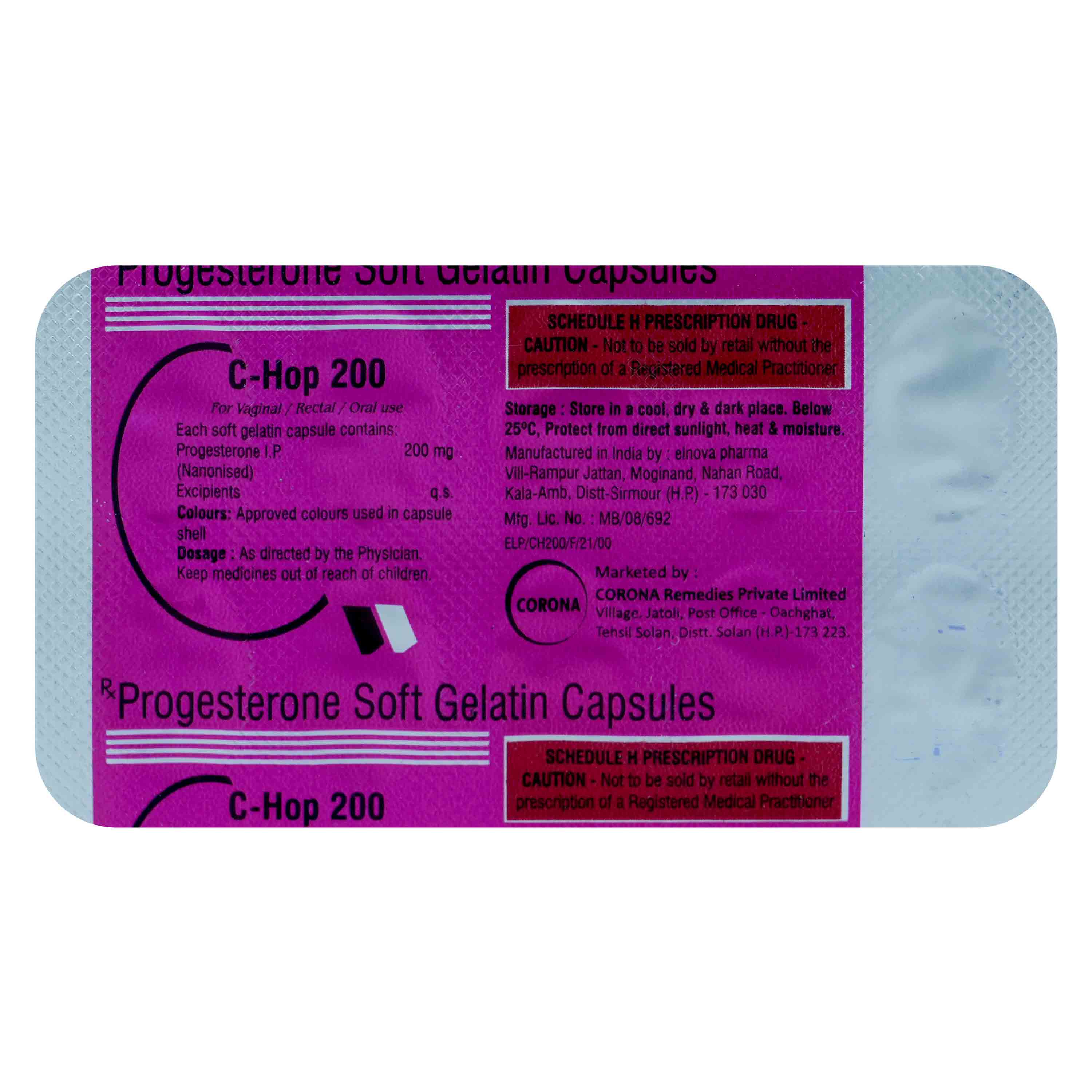 C-Hop 200 Softgel Capsule 10's, Pack of 10 CapsuleS C-Hop 200 Softgel Capsule 10's, Pack of 10 CapsuleS