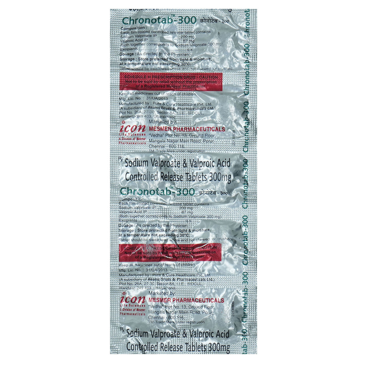 Buy Chrono 300 mg Tablet 10's Online