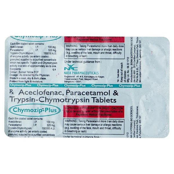 Chymozip Plus Tablet 10's, Pack of 10 TABLETS