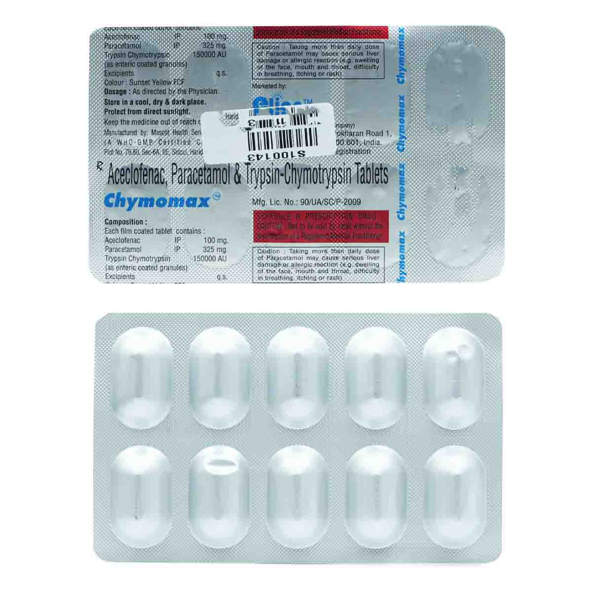 Chymomax Tablet 10's, Pack of 10 TABLETS Chymomax Tablet 10's, Pack of 10 TABLETS