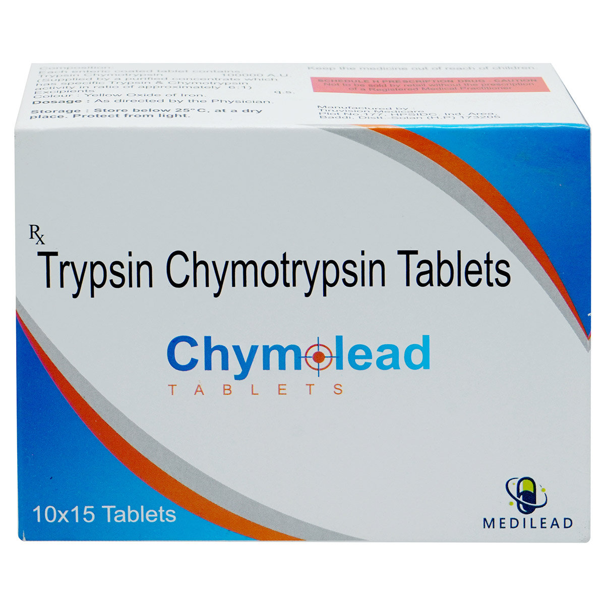 Chymolead 100000AU Tablet 15's, Pack of 15 TabletS Chymolead 100000AU Tablet 15's, Pack of 15 TabletS
