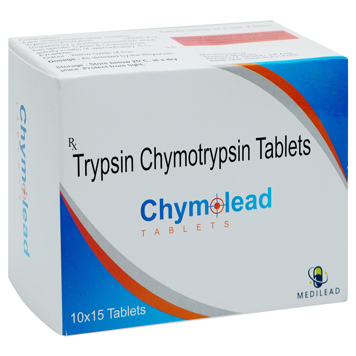 Chymolead 100000AU Tablet 15's, Pack of 15 TabletS Chymolead 100000AU Tablet 15's, Pack of 15 TabletS