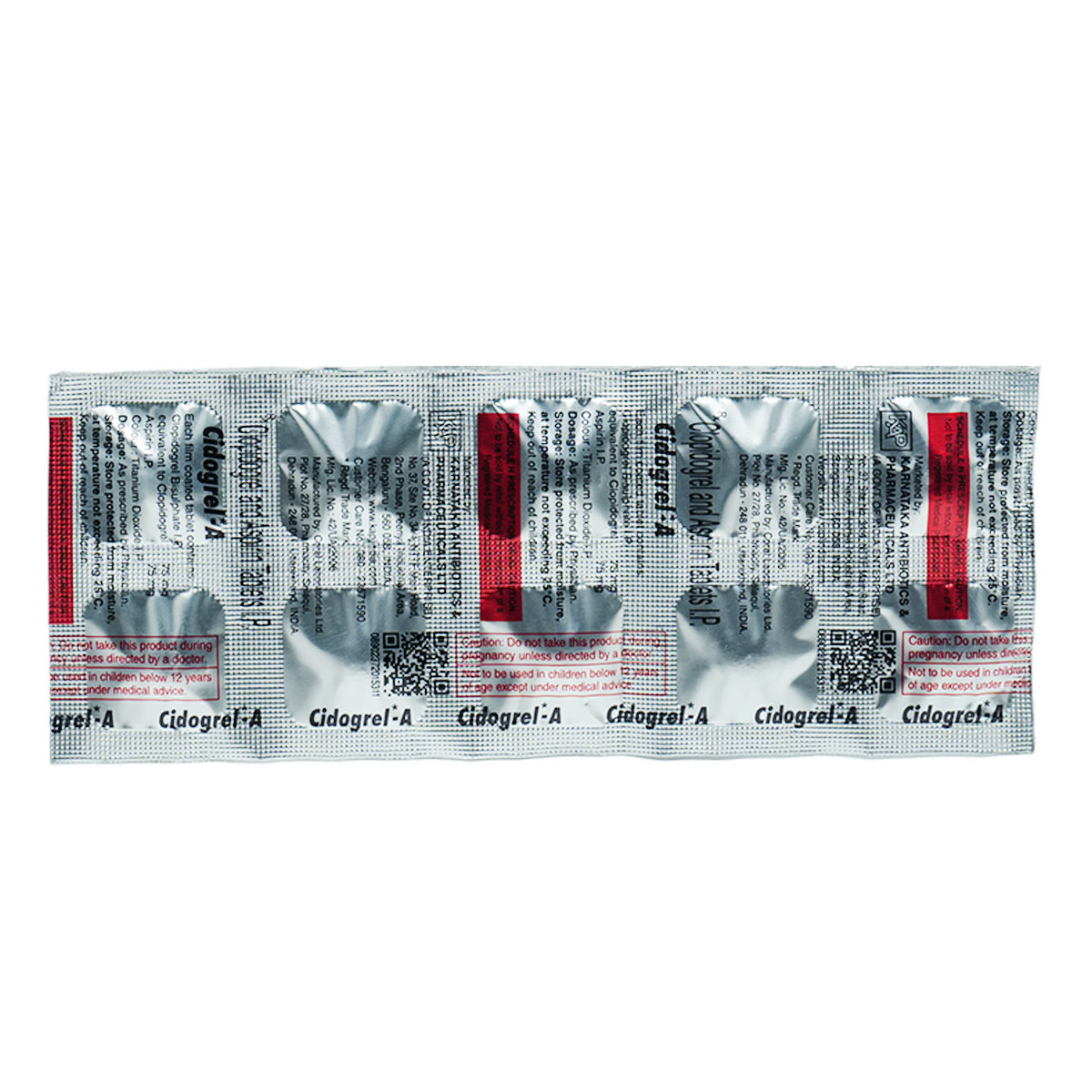 CIDOGREL A TABLET, Pack of 10 TABLETS CIDOGREL A TABLET, Pack of 10 TABLETS