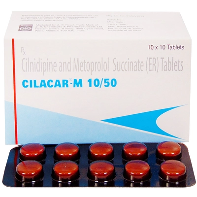 Cilacar-M 10/50 Tablet 10's, Pack of 10 TABLETS