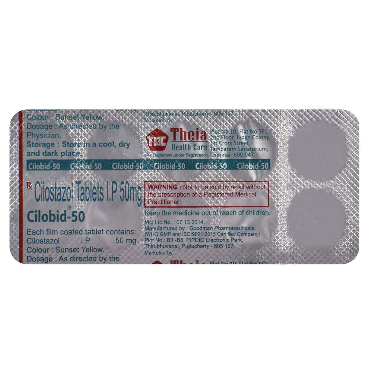 Cilobid-50 Tablet 10's, Pack of 10 TABLETS Cilobid-50 Tablet 10's, Pack of 10 TABLETS