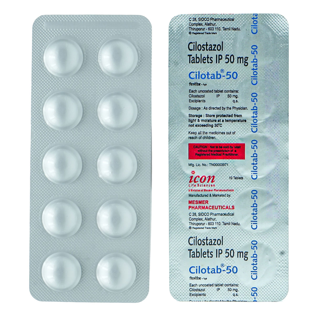 Buy Cilotab 50 mg Tablet 10's Online