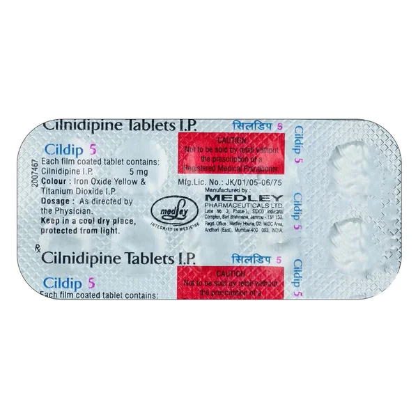 Cildip 5 mg Tablet 10's