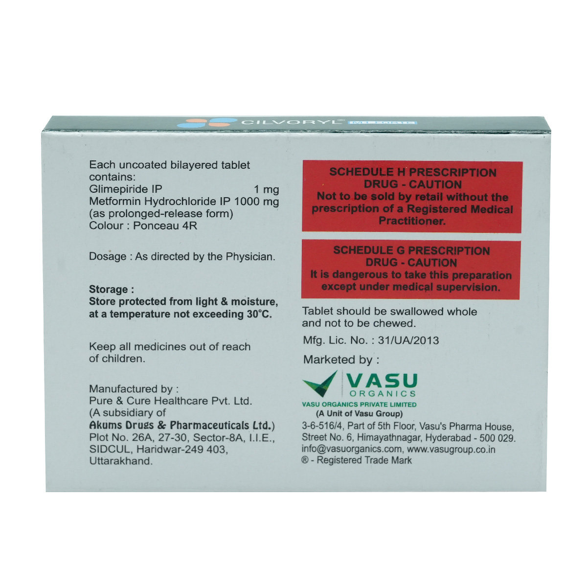 Cilvoryl M1 Forte Tablet 10's, Pack of 10 TabletS Cilvoryl M1 Forte Tablet 10's, Pack of 10 TabletS