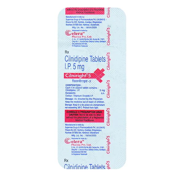 Cilniright-5mg Tablet 10's, Pack of 10 TABLETS
