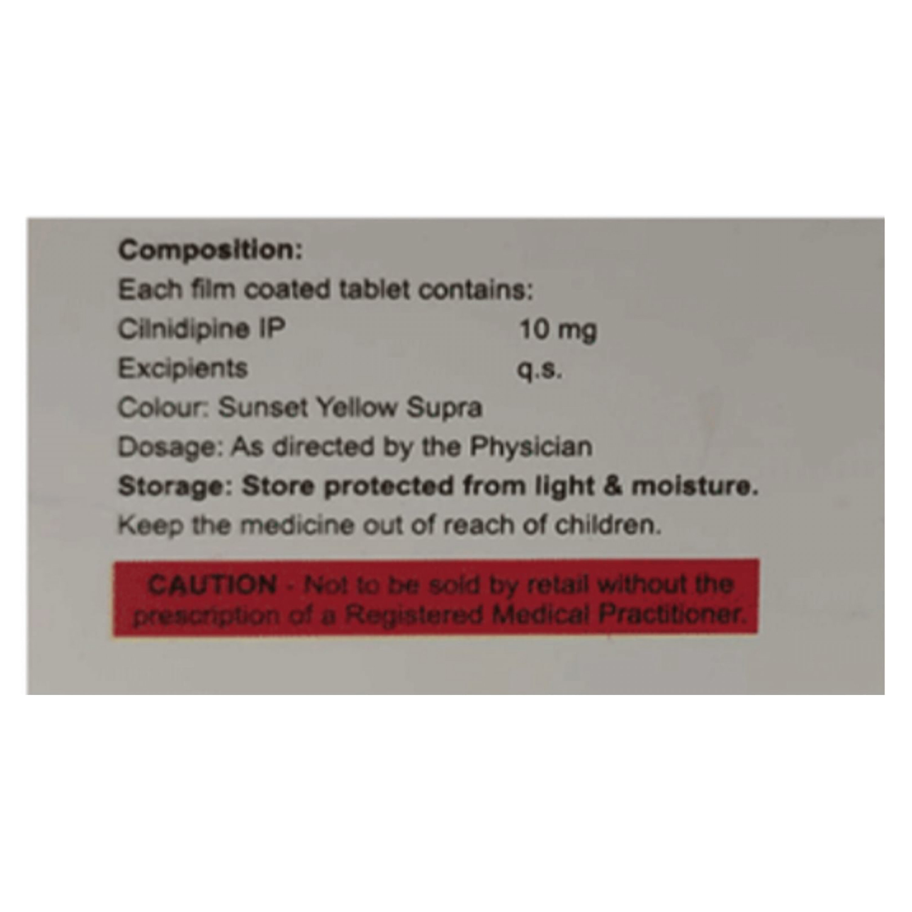 Cilsam 10 mg Tablet 10's, Pack of 10 TABLETS Cilsam 10 mg Tablet 10's, Pack of 10 TABLETS