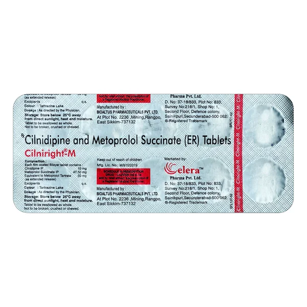 Cilniright M Tablet 10's, Pack of 10 TABLETS