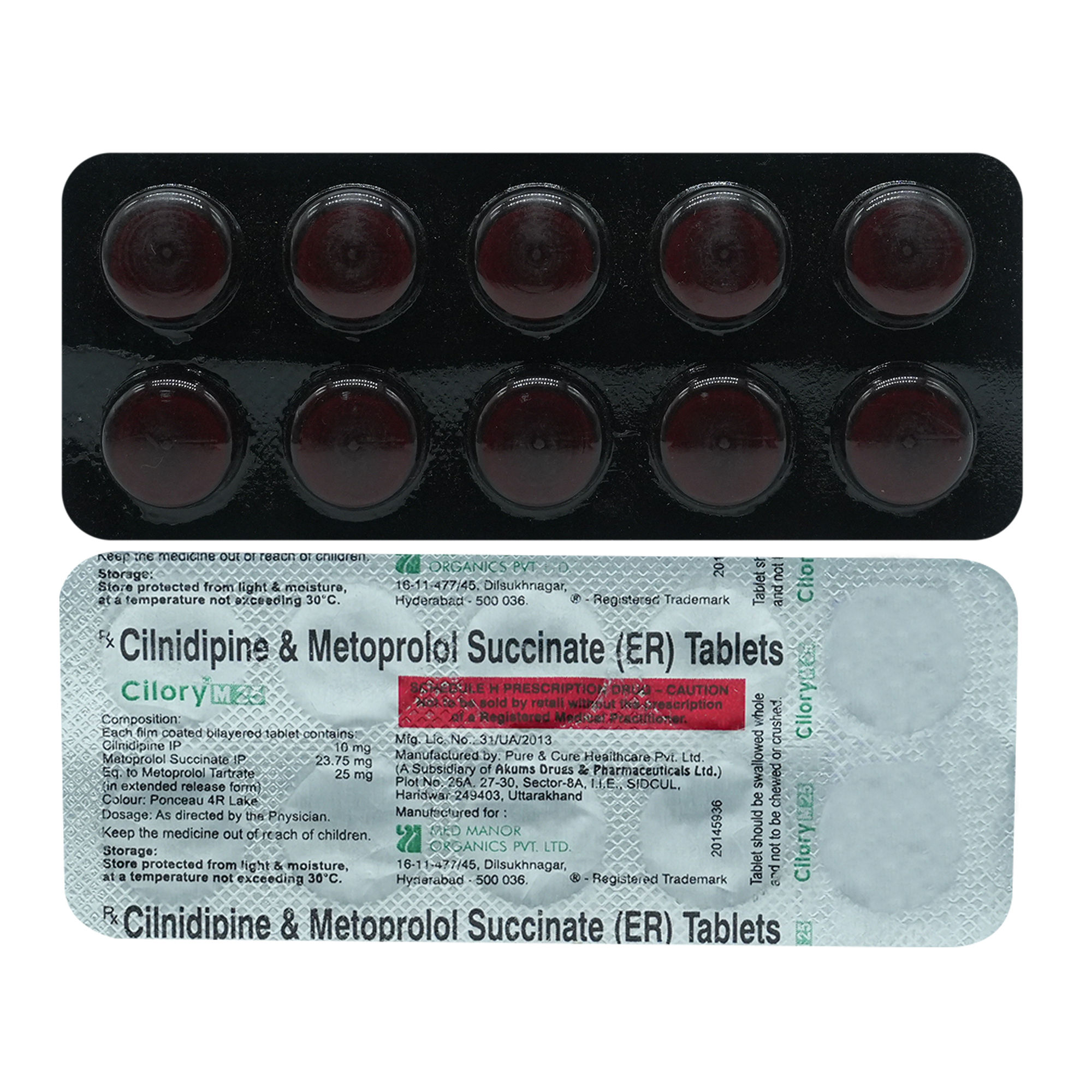 Buy Cilory M 25 mg Tablet 10's Online