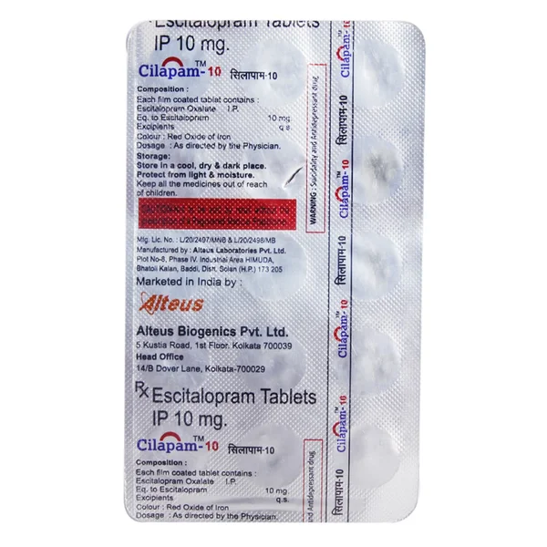 Cilapam-10mg Tablet 15's