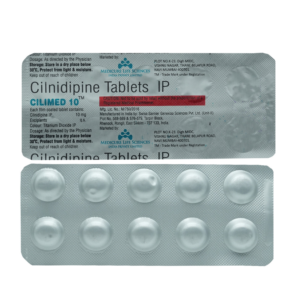 Cilimed 10 Tablet 10's, Pack of 10 TABLETS Cilimed 10 Tablet 10's, Pack of 10 TABLETS