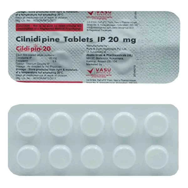 Cildipin-20 Tablet 10's