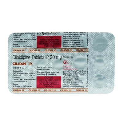 Cilidin 20 Tablet 15's , Pack of 15 TABLETS