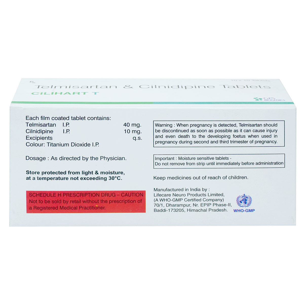 Cilihart T Tablet 10's, Pack of 10 TABLETS Cilihart T Tablet 10's, Pack of 10 TABLETS