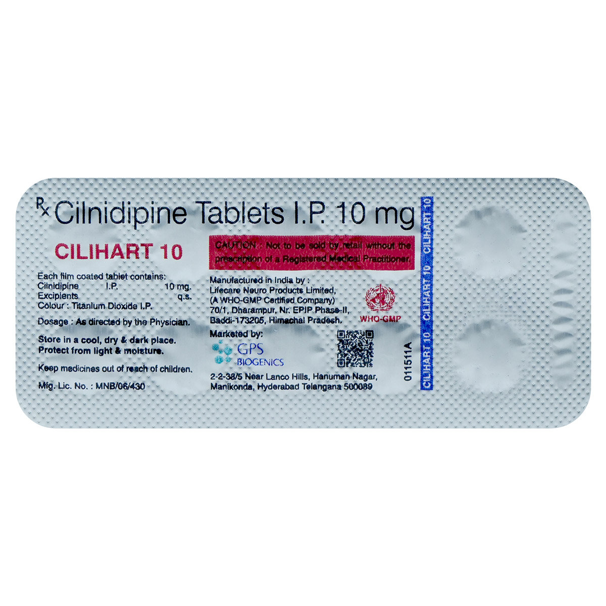 Cilihart 10 Tablet 10's, Pack of 10 TABLETS Cilihart 10 Tablet 10's, Pack of 10 TABLETS