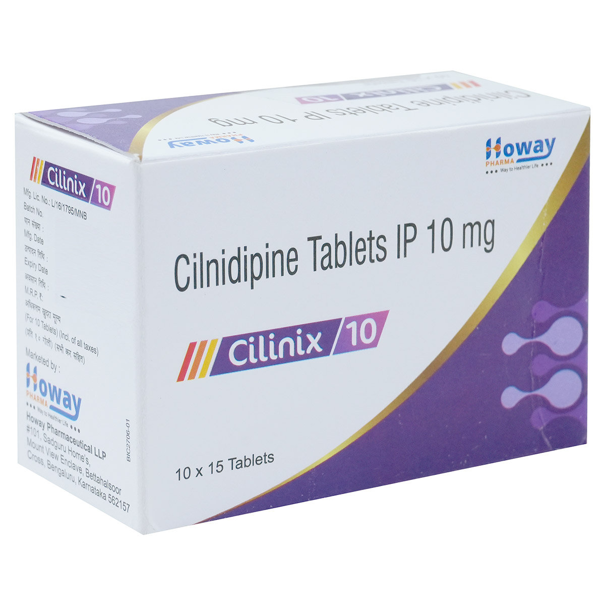Cilinix 10 Tablet 15's, Pack of 15 TabletS Cilinix 10 Tablet 15's, Pack of 15 TabletS