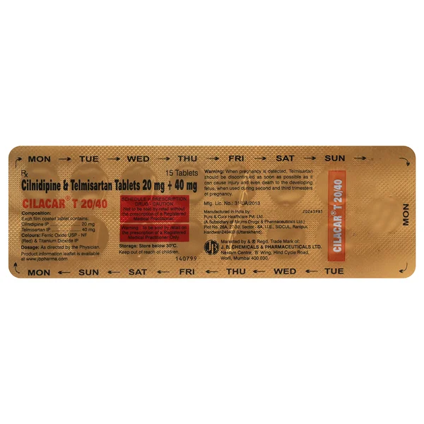 Cilacar T 20/40 Tablet 15's