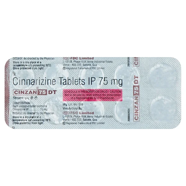 Cinzan 75mg Tablet 10's