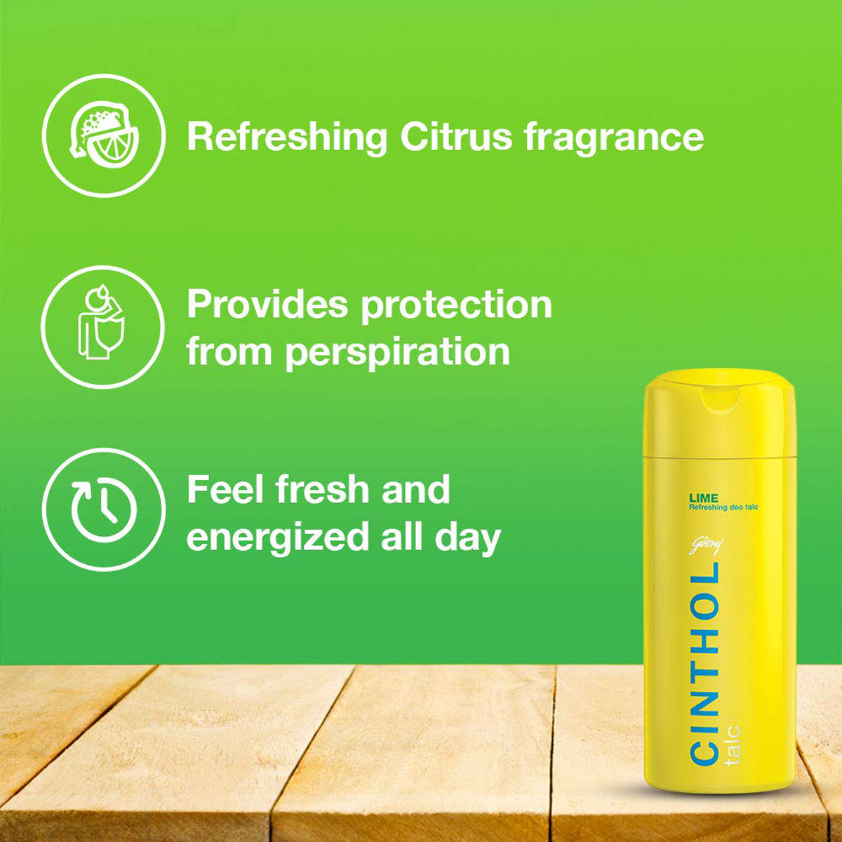 Godrej Cinthol Lime Talcum Powder 300 gm | Protects Against Persipiration | Keeps Skin Fresh & Energies With Citrus Fragrance, Pack of 1 Godrej Cinthol Lime Talcum Powder 300 gm | Protects Against Persipiration | Keeps Skin Fresh & Energies With Citrus Fragrance, Pack of 1
