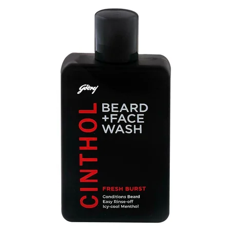 Cinthol Fresh Burst Beard + Face Wash 100 ml | With Icy Cool Menthol | Removes Oil | Makes Beard Soft & Irritation | With Dual Cleansing System | For Men | For Normal To Oily Skin