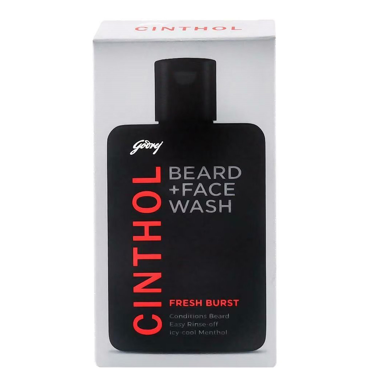 Cinthol Fresh Burst Beard + Face Wash 100 ml | With Icy Cool Menthol | Removes Oil | Makes Beard Soft & Irritation | With Dual Cleansing System | For Men | For Normal To Oily Skin, Pack of 1 Cinthol Fresh Burst Beard + Face Wash 100 ml | With Icy Cool Menthol | Removes Oil | Makes Beard Soft & Irritation | With Dual Cleansing System | For Men | For Normal To Oily Skin, Pack of 1