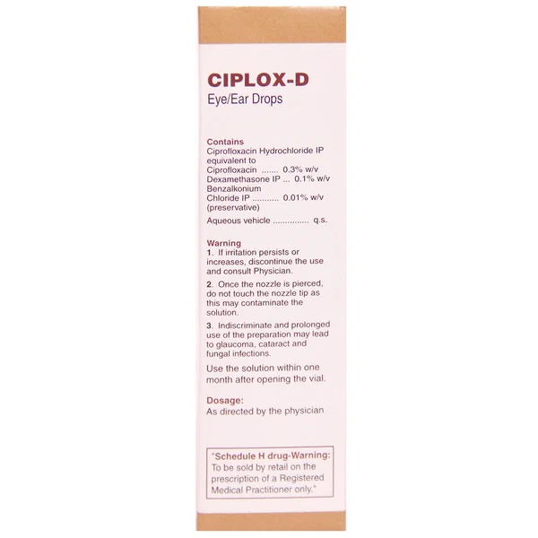 Ciplox-D Eye/Ear Drops 10 ml, Pack of 1 EYE/EAR DROPS