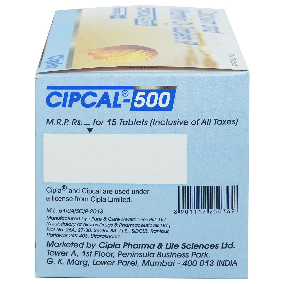 Cipcal-500 Tablet 15's, Pack of 15 Cipcal-500 Tablet 15's, Pack of 15