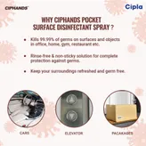 Ciphands Pocket Surface Disinfectant Spray, 18 ml, Pack of 1